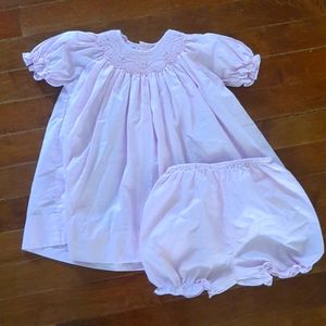 Petit Ami pink smocked dress